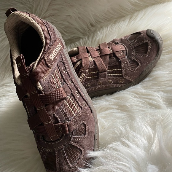 Skechers leather and fabric sneakers, like new - Picture 2 of 8